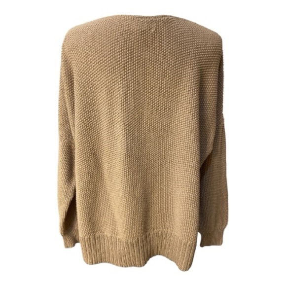 NWOT Lucky Brand V-Neck Sweater in Tan - Picture 2 of 3